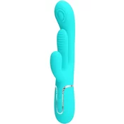 PRETTY LOVE PRETTY LOVE - SHANIA TRIPLE RABBIT VEČFUNKCIONALNI VIBRATOR 3 V 1 MODER, (22071346)