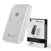 Extralink MagSafe 10000mAh Bel | Powerbank | Power bank, 38.5Wh PD20W+15W USB-C USB-A