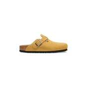 Birkenstock natikači z zaprtimi prsti semišasti Boston Soft Footbed Suede Leather