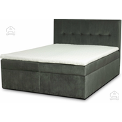 Boxspring postelja Nancy - 200x200 cm - tkanine Monolith
