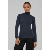 Womens knitted turtleneck in a navy design
