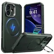 Hibridni ovitek ESR Cyber Armor Kickstand za iPhone 17 - green
