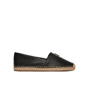 Tommy Hilfiger Espadrile Th Logo Leather Espadrille FW0FW09246 Črna