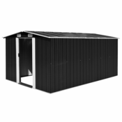 vidaXL Vrtna kućica od metala 257 x 398 x 178 cm antracit