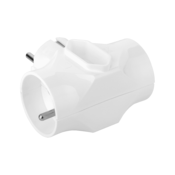 CABLETECH Razvodnica x 3 uticnice, (2 okrugle + 1 ravna) R-201