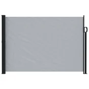 Vidaxl Zložljivo stransko senčilo Siva 500 x 140 cm Poliester