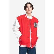 Bomber jakna s primjesom vune Reebok Classic Res V Jacket boja: crvena, HS5794-red