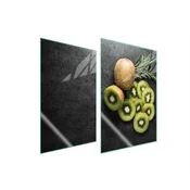 shumee ZAŠČITNA STEKLENA KROŽNIK ZA KUHINJO 2x35x52 KIWI