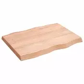 Stolna ploca svjetlosmeda 80x60x(2-6) cm obradena hrastovina