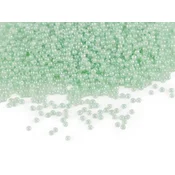 Rocailles 15/0 - 1,5 mm biser, neprosojen - M336 zelena pastelno svetla (450 g)