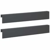 vidaXL Pokrivni profil za vrtno obrobo 2 kos 100 x 6 x 15 cm Jeklo