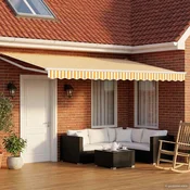 Elektricna retraktabilna tenda Žuta i bijela 4 × 3 m