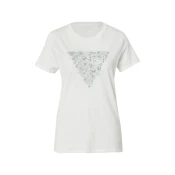 GUESS Majica FAUX pastelno zelena/bela