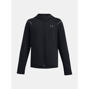 Under Armour UA B Unstoppable Flc FZ Pulover otroška Črna