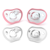 Nanobébé® Active Flexy cucla, 4+mj, 4 kom, Roza - Bijela
