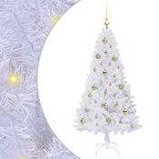 Vidaxl Umestno božično drevo med 150 LED Bela 150 cm PVC in jeklo