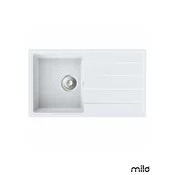 Milo Granitna sudopera Metro, o90, 76x44cm, Magnesia white