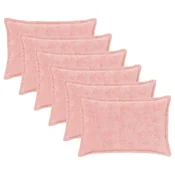 vidaXL Prevleka za blazino 6 kos HOUTEN Roza 30 x 50 cm