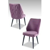 Hanah Home Set stolica Pufi, 48x90x43 cm, 2 komada, Ljubicaste