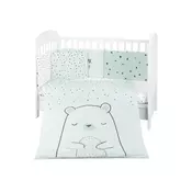 KikkaBoo posteljina sa ogradicom 6 pcs 70/140 Bear with Me mint ( KKB60119 )