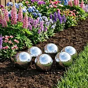 vidaXL Ogledalna krogla 6 pcs O 7,5 cm Srebrna Inox 201