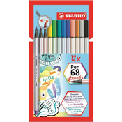Stabilo Pen 68 Brush flomasteri , set boja, 12 kom