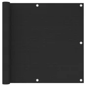 Vidaxl Balkonsko platno črno 90x600 cm HDPE