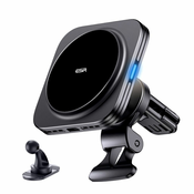 PAMETNO AVTOMOBILSKO DRŽALO Z BREZŽIČNIM POLNJENJEM ESR HALOLOCK MAGNETIC MAGSAFE VENT CAR MOUNT WIRELESS CHARGER QI2 15W BLACK