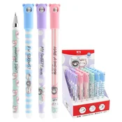 Gel pisalo M&G iErase So Many Cats Pastel (4 vzorci) - modro polnilo