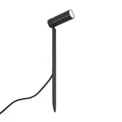 Vrtni reflektor s konico črn 40 cm vklj. LED nastavljiv IP65 vklj. kabel in vtič - Carl
