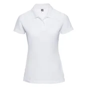 White Polycotton Polo Russell Womens T-Shirt