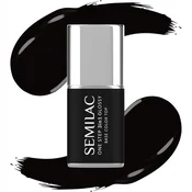Semilac One Step 3v1 sijajni hibridni lak za nohte, št. 190 The Black 7 ml
