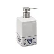 CIXI freestanding soap dispenser, porcelain, white/blue - Bela - 75x170x95 mm - Gedy - CIXI - 24 - Porcelan - Dozator za milo - Kvadratni - 75 - 170 - 95 - 14