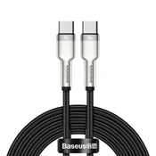 BASEUS kabel za punjenje/podatkovni kabel CATJK-C01 USB-C na USB-C, 100 W, 2 m, crni