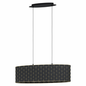 EGLO viseca lampa MARASALES E27 78 cm ovalno sjenilo mesing crna 99613