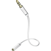 Inakustik Podaljševalni kabel Inakustik, 3,5 mm ženski banana kon./3,5 mm ž. banana k., bel, 1,5 m