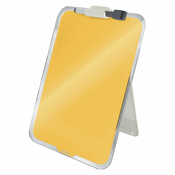 Žuti stakleni flipchart za stol Leitz Cosy, 22 x 30 cm