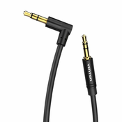 Vention avdio kabel 3,5 mm moški z 90° kotom moški 1 m vention bakbf-t črn