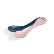 Originalni jedilni pribor Light My Fire Spork iz 2 kosov, megleno modra/prašno roza