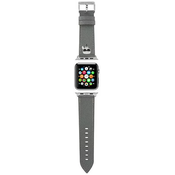 Karl Lagerfeld strap KLAWMOKHG Apple Watch 38/40/41mm silver strap Saffiano Karl Heads (KLAWMOKHG)