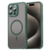 Hibridni ovitek HaloFrost II MagSafe za iPhone 15 Pro - green