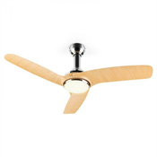 Klarstein Silent Service, stropni ventilator, O: 128 cm, moč: 25 W, lesen izgled (VTS6-SilentceilingWD)