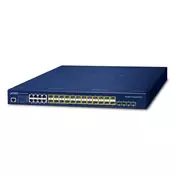 PLANET Layer 3 16-Port 100/1000X SFP Managed L3 10G Ethernet (100/1000/10000) 1U Blue