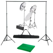 Vidaxl Komplet za fotografski studio sa setom svjetiljki i pozadinom
