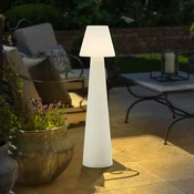Lucande patio light Gauri, bela, višina 107 cm, IP65 - Sodobni - Plastika