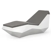 Casa Padrino luxury garden lounger matt white/dark gray 192 cm