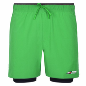 Muške kratke hlace Tommy Hilfiger 2-1 Essentials Training Shorts - spring lime