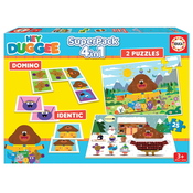 Superpack 4v1 Hey Duggee Educa domino pexeso a 2 puzzle s 25 dielikmi EDU19395