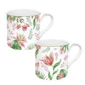 Set of 2 mugs, porcelain, 300 ml, Botanique Chic - Nuova R2S