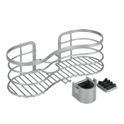 Željezna viseca kupaonska polica u srebrnoj boji Vivš – Metaltex